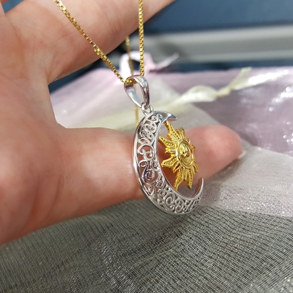 Bohemian Sun and Moon Pendant - Picture 5 of 5